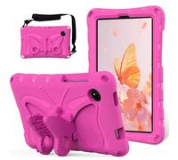 Funda infantil para Lenovo Tab One (Tab K9) TB-305FU de 8.7 pulgadas (2025), diseño de mariposa, EVA, ligera, amigable, a prueba de golpes, bonita funda protectora, con soporte + correa para el hombro
