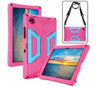 Funda Infantil Protectora para Lenovo Tab M10 FHD Plus TB-X606F TB-X606X 10.3" & Tab K10 TB-X6C6F TB-X6C6X 10.3", EVA Ligera Funda a Prueba de Golpes con Correa de Hombro y Soporte (Rosa Rojo)
