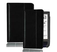 Funda Inteligente Compatible con Pocketbook Aqua 640/641, Lector Digital de Libros electrónicos, Funda Protectora de Cuero con función de suspensión automática(Black)