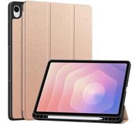 Funda Inteligente con Soporte Triple for Samsung Galaxy Tab S11, 11 Pulgadas, SM-X730/X736B 2025, Parte Trasera Suave de TPU con Soporte for bolígrafo(Pink)