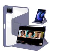Funda Inteligente giratoria de 360° Adecuada for Xiaomi MiPad 6 5 11 7 7s Pro 11,2 12,5 6s 12,4 Cubierta Trasera acrílica con portalápices(Purple,Pad 5 Pro 11)