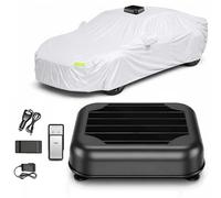 Funda Inteligente Para Coche Con Carga Solar, Funda Para Coche Totalmente AutomáTica-Parasol RetráCtil AutomáTico, Impermeable Y Sombrilla Para Suv Berlina Monovolumen Black-3XXL