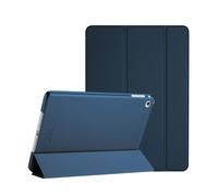 Funda inteligente para iPad Air 2 2014 A1566 A1567, soporte ultradelgado y liviano con cubierta posterior transl cida esmerilada - Azul marino