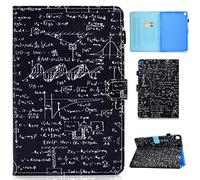 Funda iPad 10.2, Lspcase iPad 7th Generation Wallet Flip Carcasa Libro de Cuero Cover con Ranura para Tarjeta y Función de Reposo/Activación Auto para Apple iPad 10.2 Pulgadas 2019 Matemáticas
