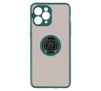 Funda iPhone 11 Pro Dos Materiales Anillo Metálico Soporte Verde