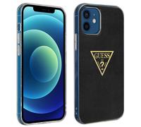 Funda iPhone 12 Mini Guess Metallic Series Rígida - Negro