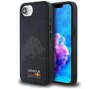Funda iPhone 16E Red Bull Racing Cuero Sintético Azul Rayado MagSafe Logo Toro