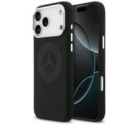 Funda Iphone 17 Pro Max Mercedes Silicona Negra Vintage Logo Magsafe