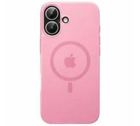 Funda iPhone 17 Transparente Rosa con MagSafe, Carcasa iPhone 17 Translucida con Anillo Magnético, Case Compatible MagSafe, Cover Transparente con Logo Visible, Funda Antigolpes Protección Cámara