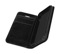 Funda iPhone 5 / 5S / SE de cuero billetera Función soporte - Negra
