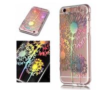 Funda iPhone 6S 6, MHHQ Luxury Glitter Sparkle Bling Cute Case con Rave Holographic Laser Brillante Flexible Transparente Crystal Soft TPU Silicone Case Cover para iPhone 6S 6-6