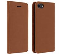 Funda iPhone 7 / 8 / SE 2020 Cuero auténtico Función soporte - Marrón