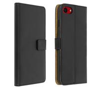Funda IPHONE Se 2020/8/7 Piel Genuina Tarjetero Soporte de Vídeo Negro