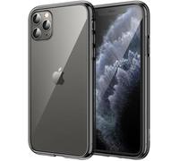 Funda JETech para iPhone 11 Pro Max de 6,5 pulgadas, antiamarilleamiento, a prueba de golpes, antiara?azos, parte trasera transparente, color negro