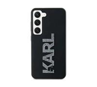 Funda Karl Lagerfeld 3D de caucho con logotipo de purpurina, negra - Galaxy S23 Ultra