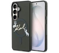 Funda Karl Lagerfeld Galaxy S26 Plus Transparente Negra MagSafe Gato Logo