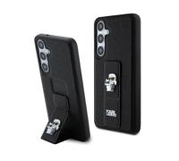 Funda Karl Lagerfeld Gripstand Saffiano Karl & Choupette Pins Negra - Galaxy S24+