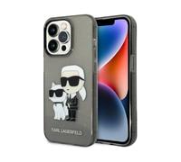 Funda Karl Lagerfeld IML Glitter Karl & Choupette, Negra - iPhone 14 Pro Max