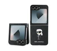 Funda Karl Lagerfeld KLHCZF6SAPKINPK Saffiano Monogram Ikonik Pin Negro - Galaxy Z Flip6