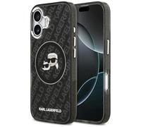 Funda Karl Lagerfeld Magsafe IPHONE 17 Plástico Negro Brillantina Logo
