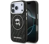 Funda Karl Lagerfeld Magsafe IPHONE 17 Pro Plástico Negro Transparente Logo