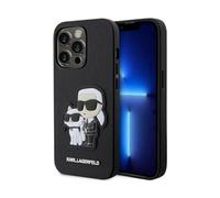 Funda Karl Lagerfeld NFT Saffiano Karl & Choupette, Negra - iPhone 14 Pro Max