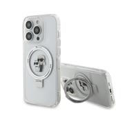 Funda Karl Lagerfeld Ring Stand Karl & Choupette MagSafe, Blanca - iPhone 14 Pro Max