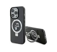 Funda Karl Lagerfeld Ring Stand Karl & Choupette MagSafe, Negra - iPhone 14 Pro