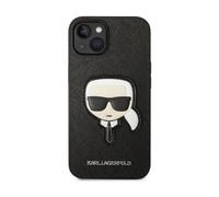 CG MOBILE Karl Lagerfeld KLHCP14MSAPKHK - Carcasa para iPhone 14 Plus de 6,7", Color Negro y Negro