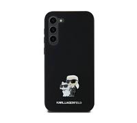 Funda Karl Lagerfeld Silicona Karl & Choupette Pin Metal Negro - Galaxy A35 5G