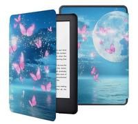 Funda Kindle Paperwhite 2024 De 7'',12.ª,Kindle Paperwhite Y 1.ª Generación,Kindle Colorsoft Signature Edition, con Función De Automática-Mariposa De Luz De Luna F