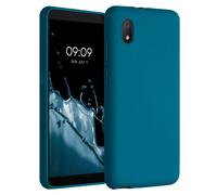 Funda kwmobile compatible con Alcatel 1B (2020) - Suave, fina, protectora, de silicona TPU - Azul Caribe