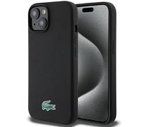 Funda Lacoste LCHMP15SSLOK para iPhone 15/14/13 6.1 negra rígida silicona