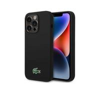 Funda Lacoste Liquid Silicone Croc Logo MagSafe Negro - iPhone 15 Pro Max