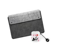 Funda Laptop 14" Pilatus Gris + Funda Airpods Corazones