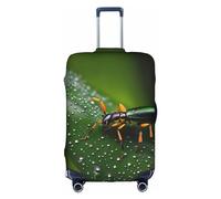 Funda lavable para equipaje de 18 a 32 pulgadas con diseño de arco iris, insectos, resistente a los arañazos, Blanco, M