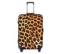 Funda lavable para equipaje de 18 a 32 pulgadas con rayas en leopardos, Blanco, L