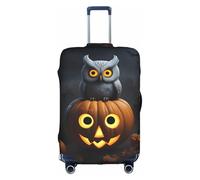 Funda lavable para equipaje de viaje, diseño de búho de Halloween, fantasma, calabaza, estampado abstracto colorido, maleta, protector de maleta, blanco y opulento jardín, mediano, Jardín