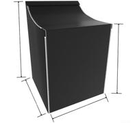 Funda Lavadora Impermeable 210D Oxford Anti-UV para polvo Frontal Zipper 75x73cm Negro(Black)