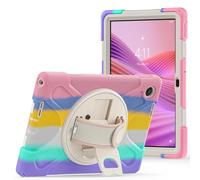 Funda Lenovo Tab 10.1 Pulgadas 2025 TB-311FU TB-311XU, Híbrido Tres Capas Funda Carcasa Protector con Correa de Mano, 360 Rotación Kickstand para Lenovo Tab 10.1 Pulgadas 2025 TB-311FU TB-311XU