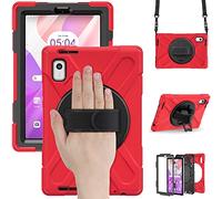 Funda Lenovo Tab M9 9.0" TB-310FU 2023, Híbrido Tres Capas Funda Carcasa Protector con Correa de Bandolera/Correa de Mano, 360 Rotación Kickstand para Lenovo Tab M9 9.0" TB-310FU 2023