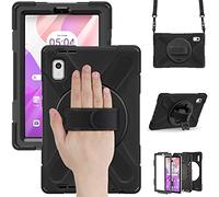 Funda Lenovo Tab M9 9.0" TB-310FU 2023, Híbrido Tres Capas Funda Carcasa Protector con Correa de Bandolera/Correa de Mano, 360 Rotación Kickstand para Lenovo Tab M9 9.0" TB-310FU 2023