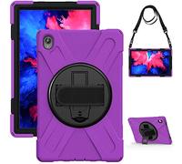 Funda Lenovo Tab P11 Plus 11" TB-J616F 2022, Híbrido Tres Capas Funda Carcasa Protector con Correa de Bandolera/Correa de Mano, 360 Rotación Kickstand para Lenovo Tab P11 Plus 11" TB-J616F 2022