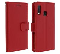 Funda libro cartera con F. Soporte para Samsung Galaxy A20e - Rojo