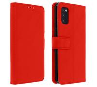 Funda libro cartera con F. Soporte para Samsung Galaxy A41 - Rojo