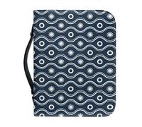 Funda Libro Patrón Funda Bíblica De Cuero Pu, Lavable Duradera Cremallera Y Muchos Bolsillos Interiores Funda Protectora Para Libros Mujeres Y Hombres 23.4x4.1cm