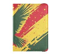 Funda ligera de piel para pasaporte y tarjeta de vacunación del Día Nacional de los Veteranos de la Guerra de Vietnam, diseño de pájaro rojo y amarillo, Día Nacional de los Veteranos de la Guerra de