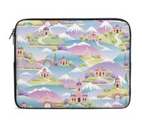 Funda ligera de poliéster reciclado para laptop, a prueba de golpes y acuarela, para MacBook, Dell, HP de 10 a 17 pulgadas, ideal como regalo de negocios (A,12 pulgadas)