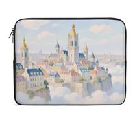 Funda ligera de poliéster reciclado para laptop, a prueba de golpes y acuarela, para MacBook, Dell, HP de 10 a 17 pulgadas, ideal como regalo de negocios (10 pulgadas, S)