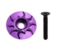 Funda ligera para auriculares de bicicleta en aleación de aluminio CNC con perno de acero inoxidable para mejorar la estética (morado)